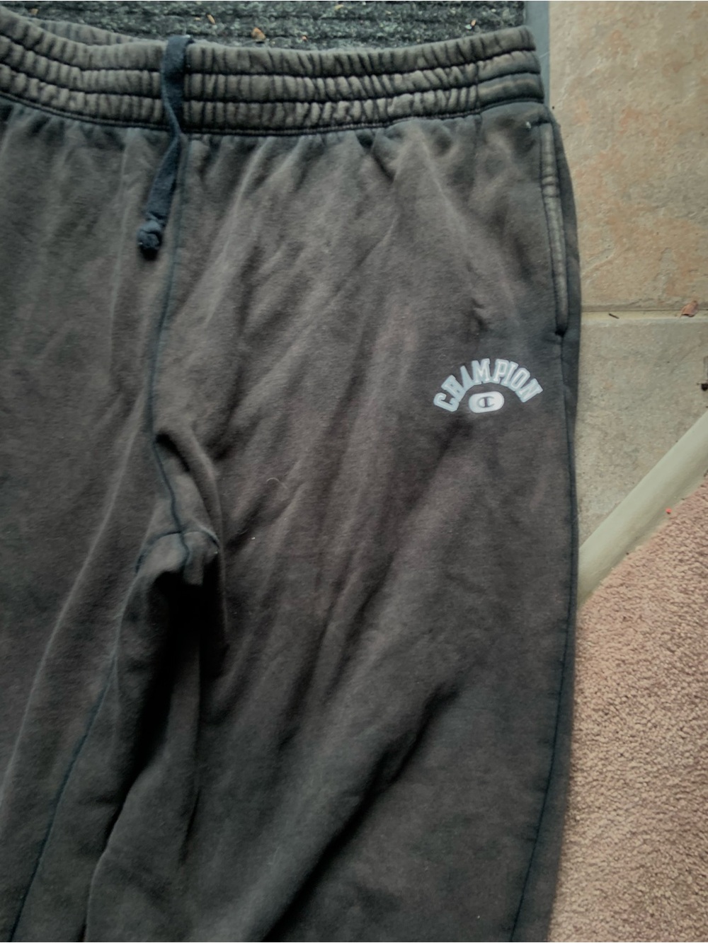 Champion Black Fleece Jogger Bottoms - Picture 2 of 4